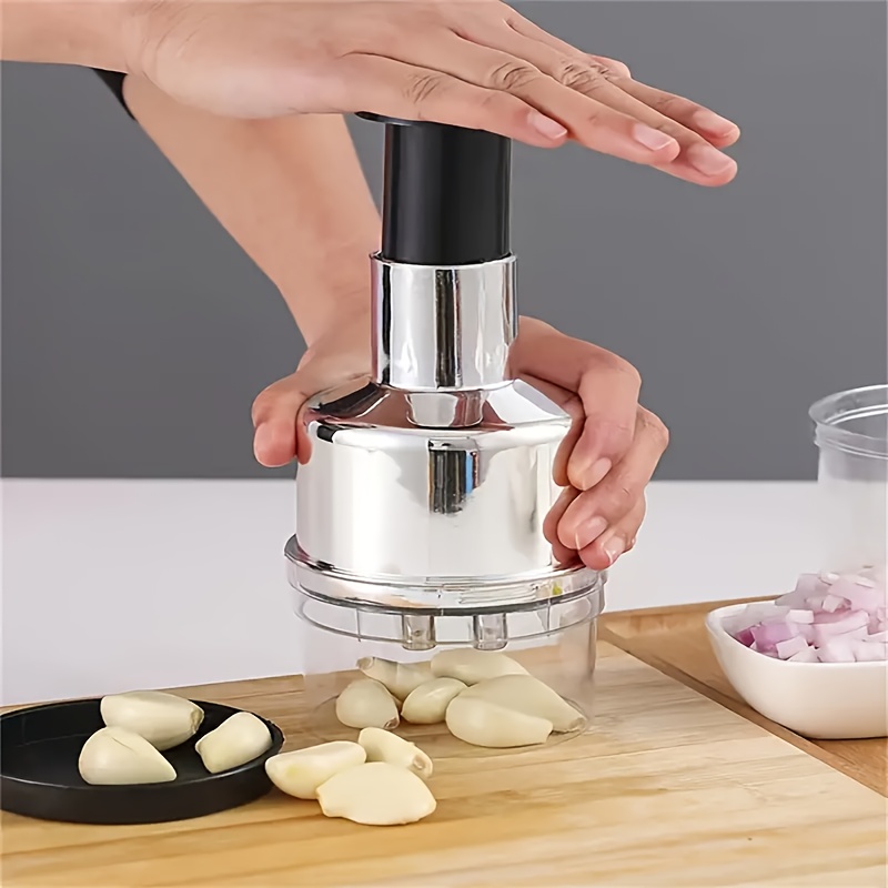Manual Garlic Press - Roestvrijstalen knoflookpers Handmatige voedselhakker Handheld groente-uiensnijder