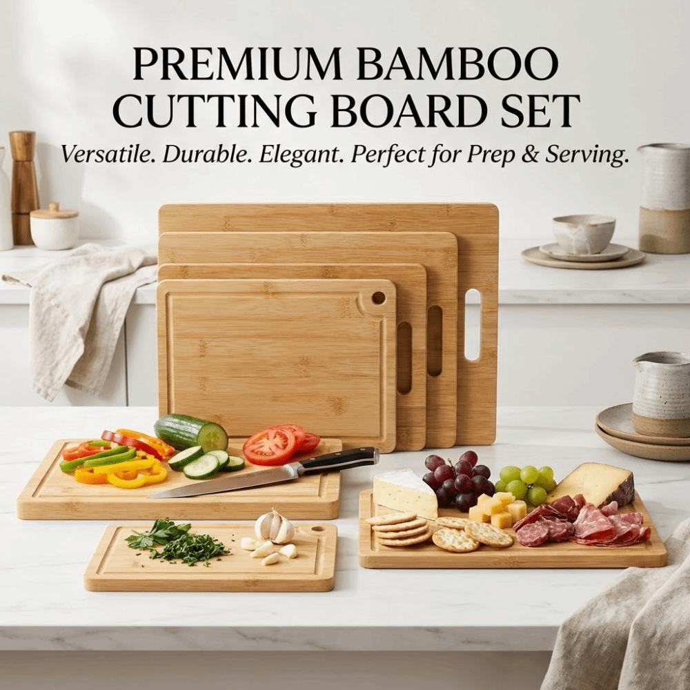 Bamboo Cutting Board - Milieuvriendelijke bamboe snijplank, dubbelzijdig, duurzaam, voor