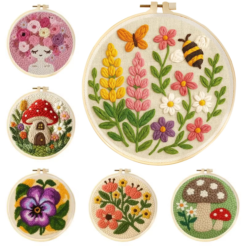 Kitchen Gadgets Crossword - DIY Punch Needle Kits Paddenstoelen Bloemen