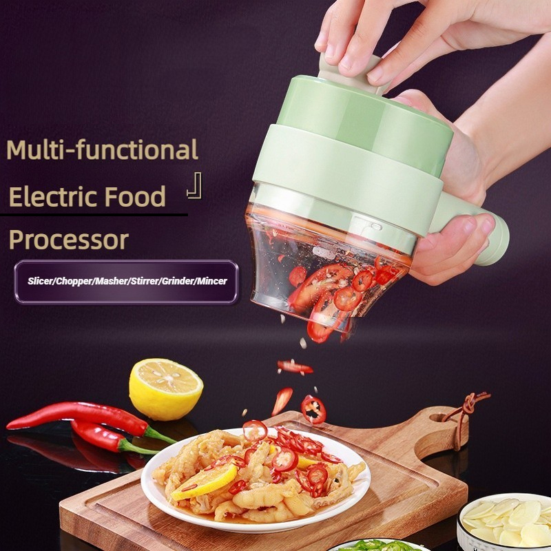Kitchen Gadgets That Make Life Easier - Draadloze elektrische keukenmachine Groentensnijder Fruitsnijder Knoflookstamper