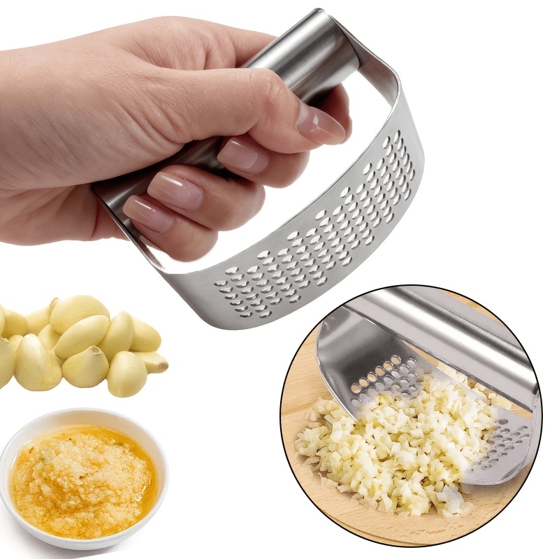 Manual Garlic Press - Roestvrijstalen ring Handmatige knoflookpers Gemakkelijk schoon