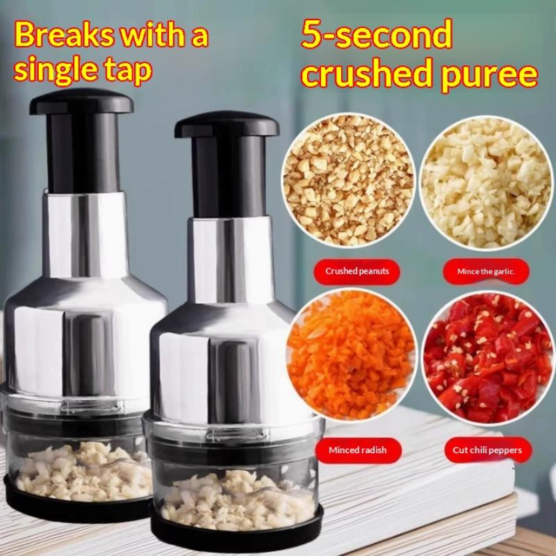 Manual Garlic Press - Nieuw # Handmatige knoflookpers, groentesnijder, roestvrijstalen