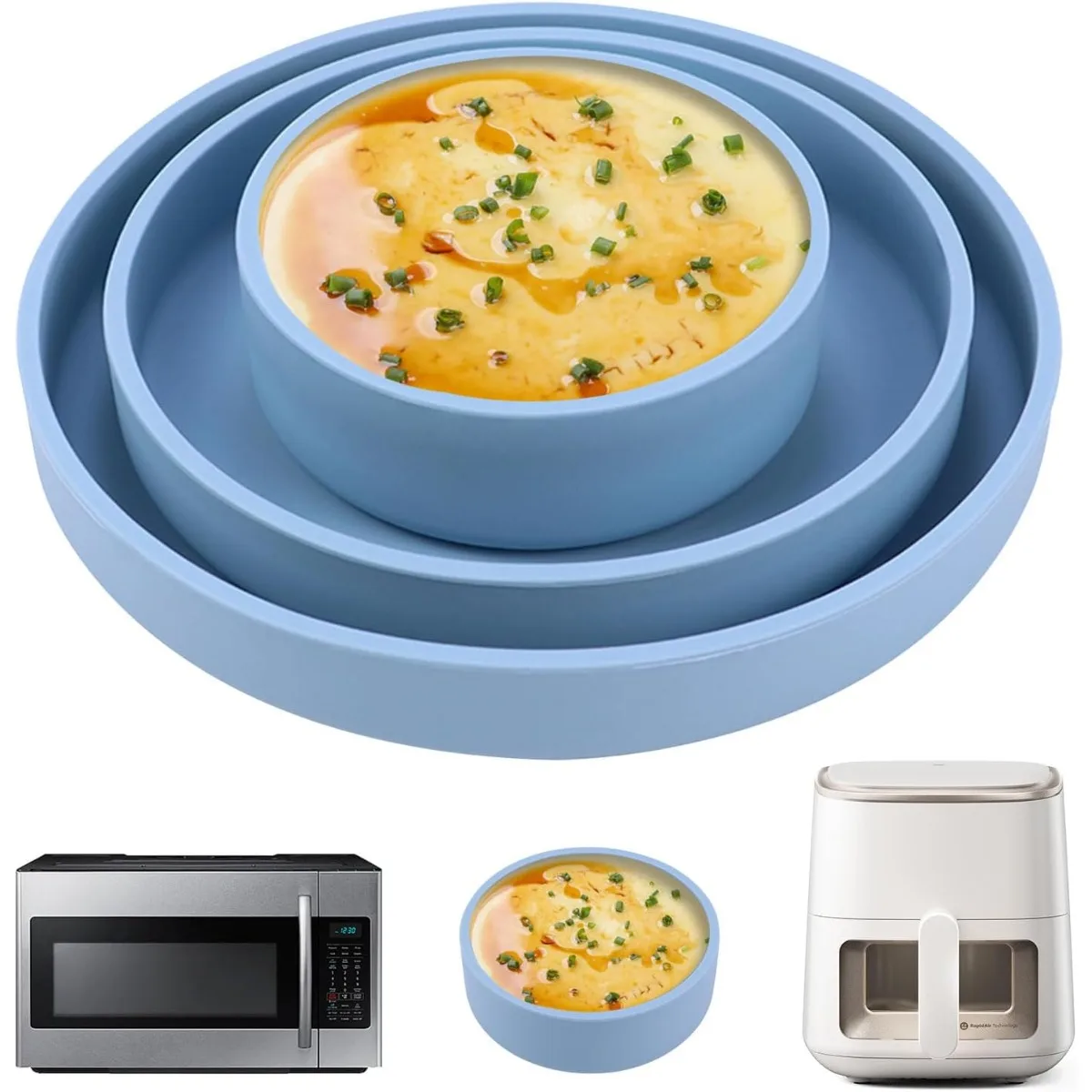 Breakfast Sandwich Maker - 3-delige siliconen magnetron-eierkoker, herbruikbare anti-aanbakvorm voor