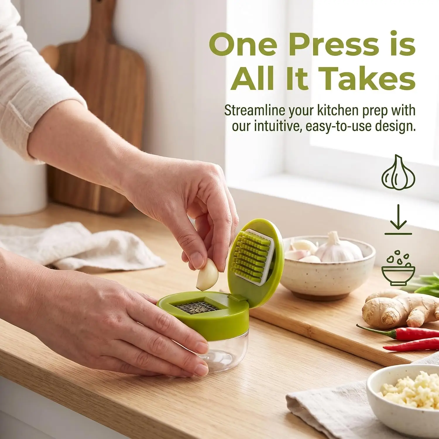 Handmatige knoflookpers en gem - Manual Garlic Press recensie en prijs