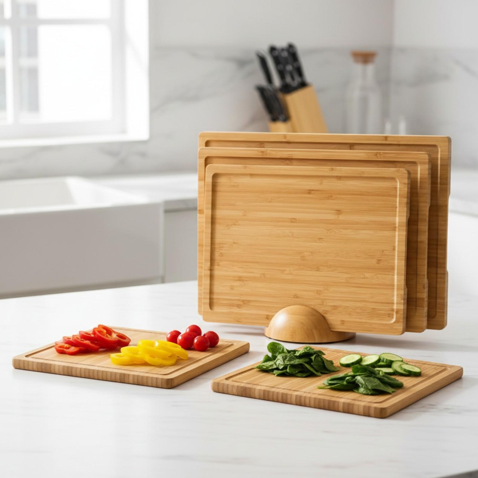 3-delige bamboe snijplankenset - Bamboo Cutting Board recensie en prijs
