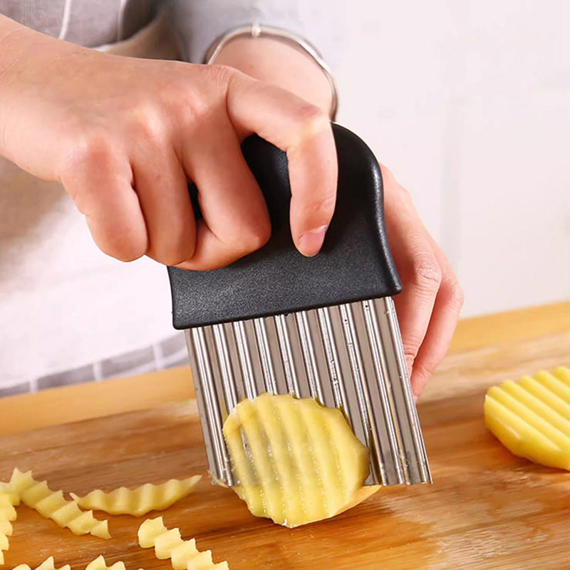 RVS gegolfde aardappelmes, fri - Kitchen Gadgets Useful recensie en prijs